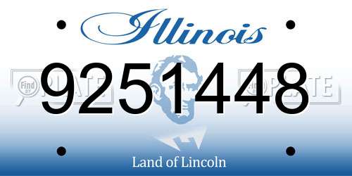9251448 Illinois License Plate