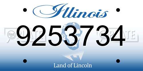 9253734 Illinois License Plate