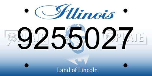 9255027 Illinois License Plate