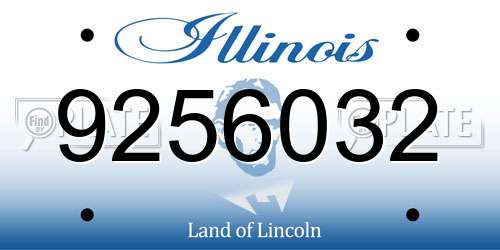 9256032 Illinois License Plate