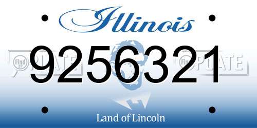 9256321 Illinois License Plate