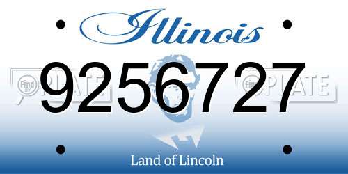 9256727 Illinois License Plate