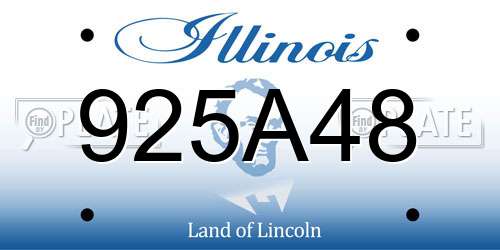 925A48 Illinois License Plate