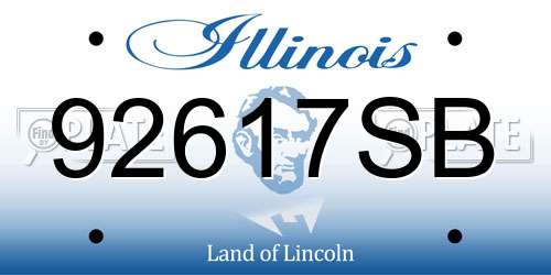 92617SB Illinois License Plate