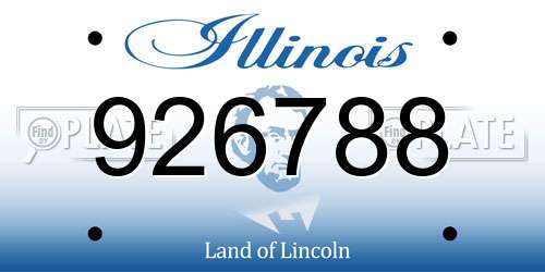 926788 Illinois License Plate