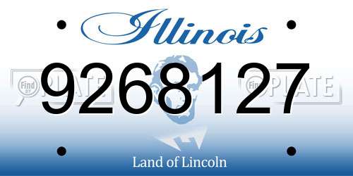 9268127 Illinois License Plate