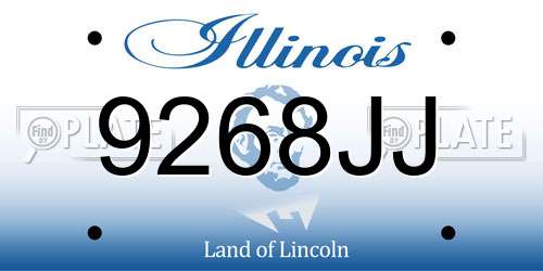 9268JJ Illinois License Plate