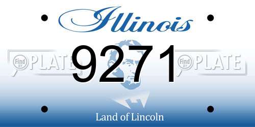 9271 Illinois License Plate
