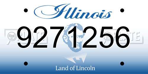 9271256 Illinois License Plate