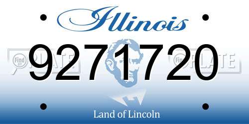 9271720 Illinois License Plate