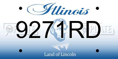 9271RD Illinois License Plate