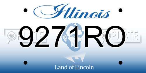 9271RO Illinois License Plate