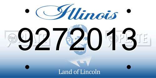 9272013 Illinois License Plate