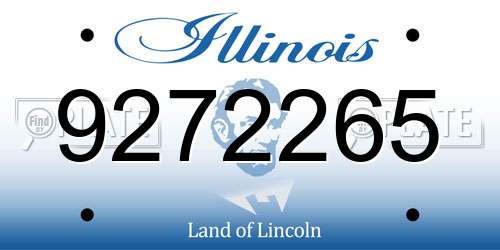 9272265 Illinois License Plate