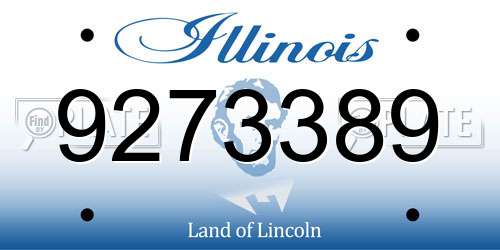 9273389 Illinois License Plate