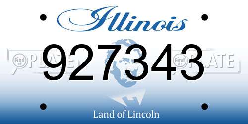 927343 Illinois License Plate