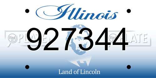 927344 Illinois License Plate