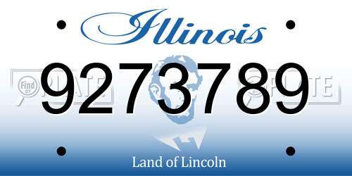 9273789 Illinois License Plate