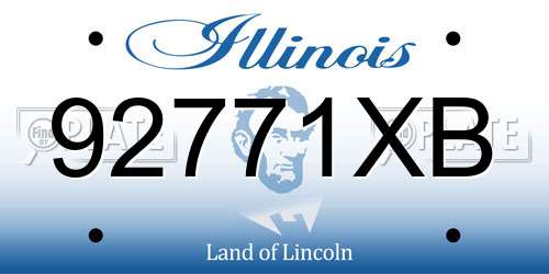 92771XB Illinois License Plate