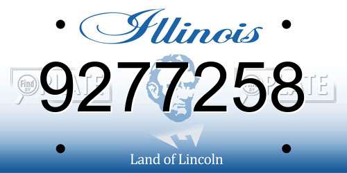 9277258 Illinois License Plate