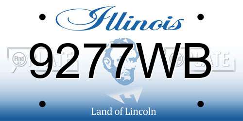9277WB Illinois License Plate