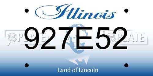 927E52 Illinois License Plate
