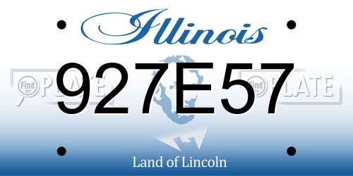 927E57 Illinois License Plate
