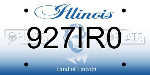 927IR0 Illinois License Plate