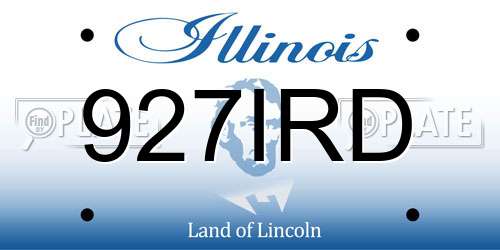 927IRD Illinois License Plate