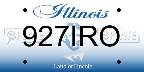 927IRO Illinois License Plate