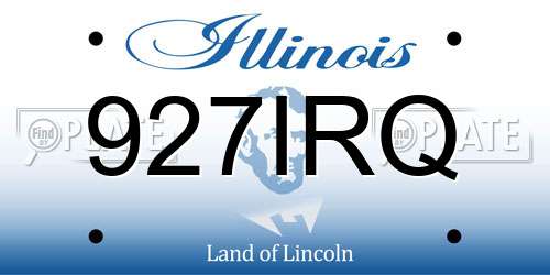 927IRQ Illinois License Plate