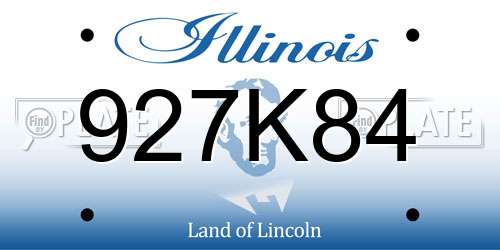 927K84 Illinois License Plate