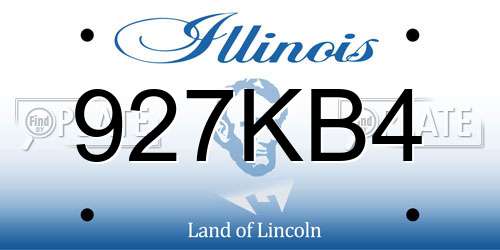 927KB4 Illinois License Plate