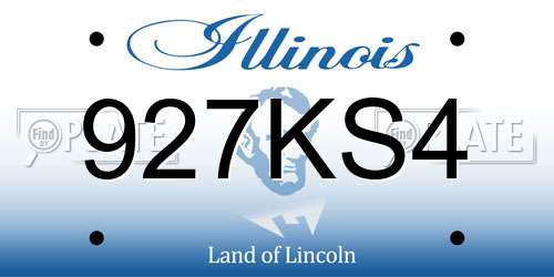 927KS4 Illinois License Plate