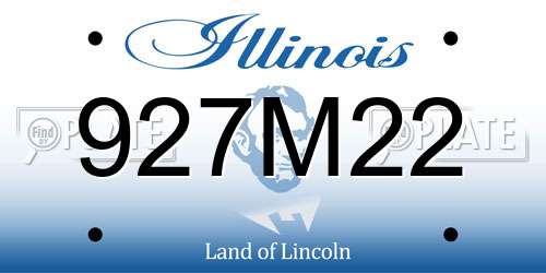 927M22 Illinois License Plate