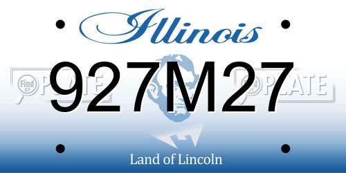 927M27 Illinois License Plate