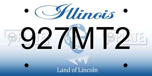 927MT2 Illinois License Plate