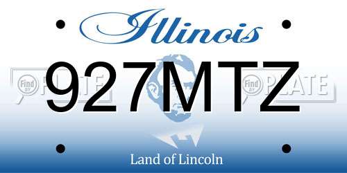927MTZ Illinois License Plate