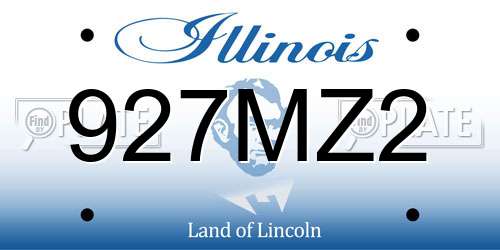 927MZ2 Illinois License Plate