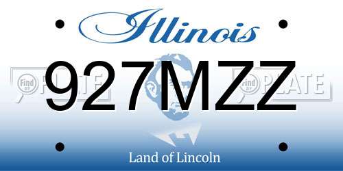 927MZZ Illinois License Plate