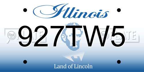 927TW5 Illinois License Plate