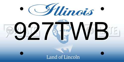 927TWB Illinois License Plate