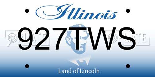 927TWS Illinois License Plate