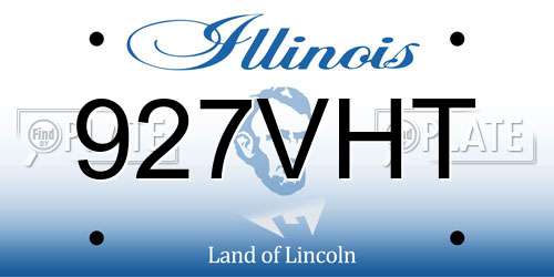 927VHT Illinois License Plate
