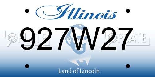 927W27 Illinois License Plate