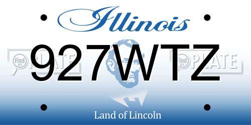 927WTZ Illinois License Plate