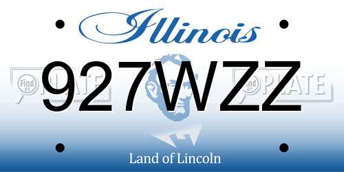 927WZZ Illinois License Plate