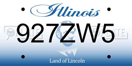 927ZW5 Illinois License Plate