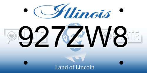 927ZW8 Illinois License Plate