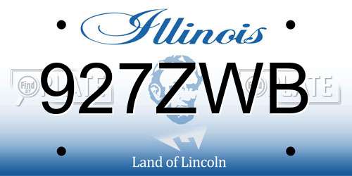 927ZWB Illinois License Plate